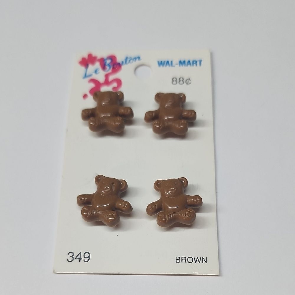 Le Bouton Brown Teddy Bear Buttons